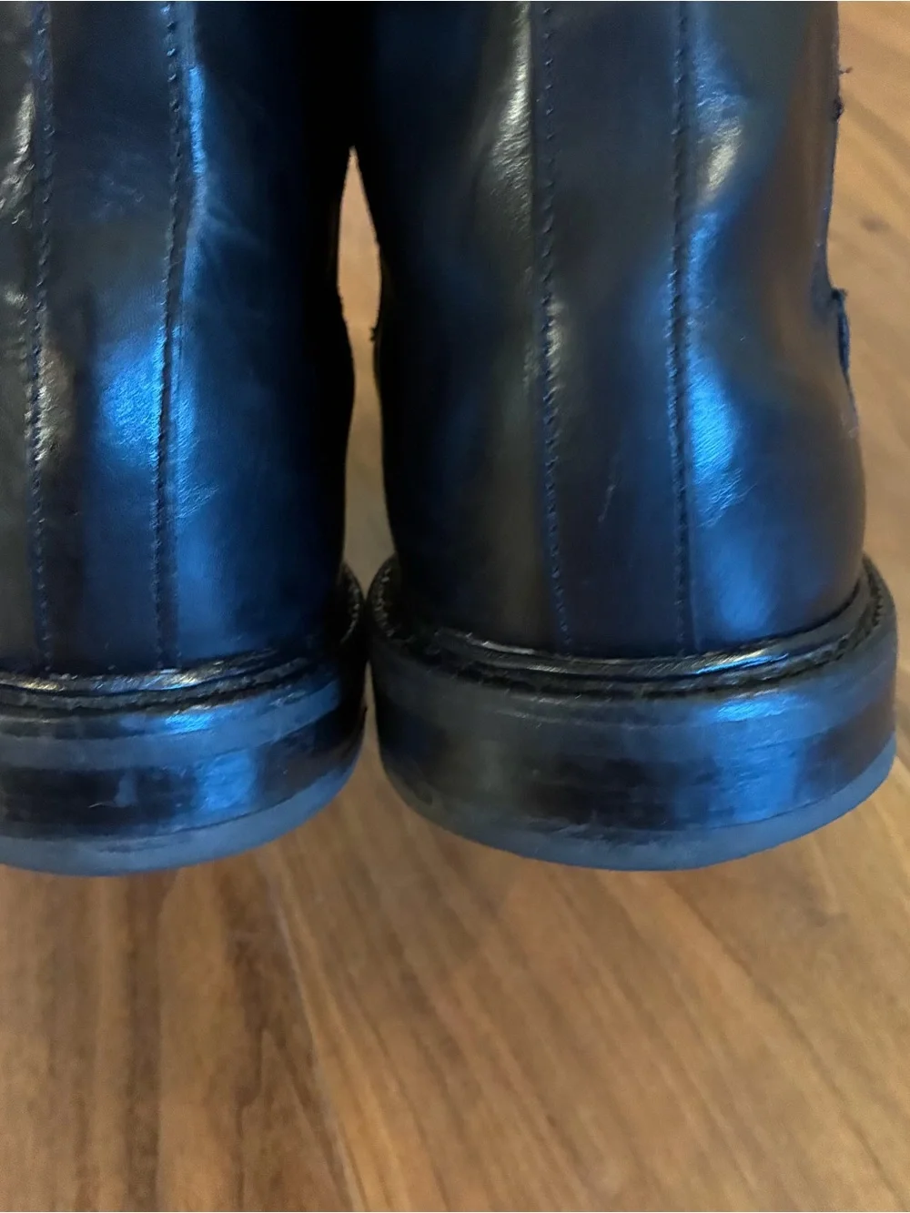 Men's Black Leather Chelsea Boots - Classic Slip-On Style